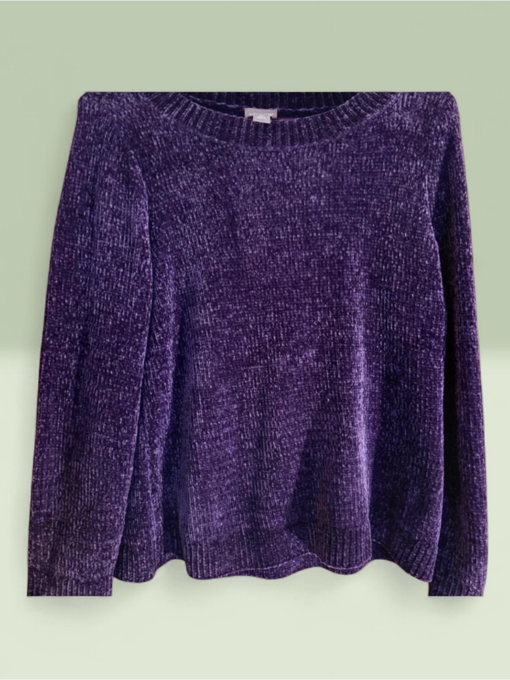 Chico's Purple Chenille Sweater, size 2 NWOT